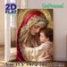 Virgin Mary And Child Religious Painting Poster, Exquisite Ornate Sacred Portrait Poster, Warm Serene Depiction Ideal For Home, Prayer Room And_maomaolike.com