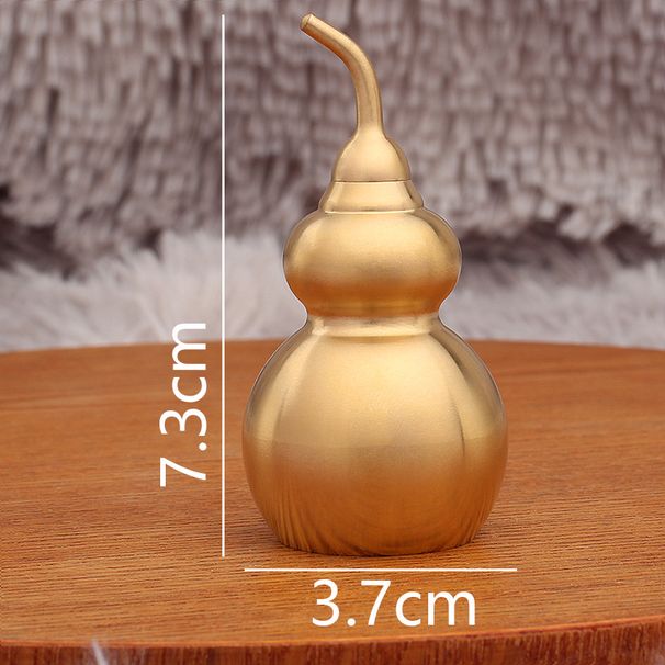 Premium Brass Small Gourd Pendant Entrance Decoration Open Hollow Tilted Head Metal Craft Laser Engraving Available_maomaolike.com