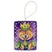 Chow Chow King Of Mardi Gras Porcelain Ornament Christmas Tree Hanging Decorations For Home Christmas Holiday, Rectangle, Gift, Multicolor_maomaolike.com