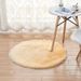 Round White Home Living Room Bedroom Plush Carpet_maomaolike.com