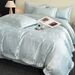 Summer New Jacquard Washed Tencel Four-Piece With Bowknot Ice Silk Naked Sleep Silky Smooth Duvet Cover High-End Bedding_maomaolike.com