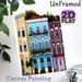 Mediterranean Street Buildings Painting Poster, Vibrant Colorful Vintage European Architecture Poster, Eye-catching Urban Scene Ideal For Living Room_maomaolike.com