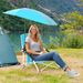Beach Umbrella Chair For Adults With Adjustable Parasol UPF50+ Sun Tear-proof 600D Oxford Fabric 360° Adjustable Tilt_maomaolike.com