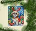 Shih Tzu Christmas Reindeer Porcelain Ornament Christmas Tree Hanging Decorations For Home Christmas Holiday, Rectangle, Gift, Multicolor_maomaolike.com
