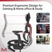 Computer Desk Gaming Chair With 2-Piece Protrusion Adjustable Lumbar Support Trackmaster 6D Armrest Height Adjustable With 2D Leather Headrest 136° Tilt For Office And Gaming_maomaolike.com