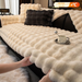Leather Winter 2024 Rabbit Fur Plush Sofa Cushion New Non-Slip Thickened Light High-End Warm Cover_maomaolike.com