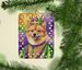 Finnish Spitz King Of Mardi Gras Porcelain Ornament Christmas Tree Hanging Decorations For Home Christmas Holiday, Rectangle, Gift, Multicolor_maomaolike.com