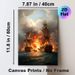 Naval Battle Painting Poster, Dramatic Realistic Maritime Combat Scene Poster, Captivating Historical Battle Depiction Suitable For Home Office, Study_maomaolike.com