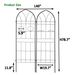 2 Pack Metal Garden Trellis 78.7" X 19.7" Rustproof Trellis For Climbing Plants Outdoor Flower Support Black_maomaolike.com