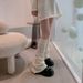 Pocket Heart Hollow trumpet knit slimming wide leg warmers y2k niche leg warmers_maomaolike.com