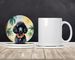 Black Poodle Luau Large Sandstone Coasters Pack Of 4 Absorbent Round Coasters Decor Gifts For Men Or Women, 4 In, Multicolor_maomaolike.com