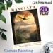 Basgiath Dragon Fantasy Painting Poster, Atmospheric Sunset Castle & Mountain Landscape Poster, Enchanting Magical Design, Ideal For Home Decor, Study_maomaolike.com