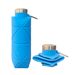 LUSQI 700ml Travel Outdoor Sports Silicone Folding Rhombus Bottle Portable Drop-Proof Water Steel Lid Telescopic Cup_maomaolike.com