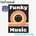 Funky Music Theme Painting Poster, Vintage Warm-toned Rainbow Graphic Poster, Stylish Music-inspired Decor Ideal For Living Room, Music Studio And_maomaolike.com