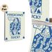 Magician Themed Playing Card Painting Poster, Minimalist Blue & White Stylized Queen Card Poster, Witty Statement Design Suitable For Home Wall Decor_maomaolike.com