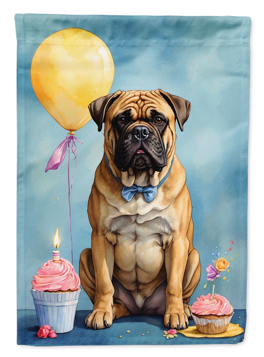 Bullmastiff Happy Birthday Garden Flag Mailbox Flag Decorative Yard Flag Banner Outside Patio Artwork Yard Flower Beds, Garden Size, Multicolor_maomaolike.com