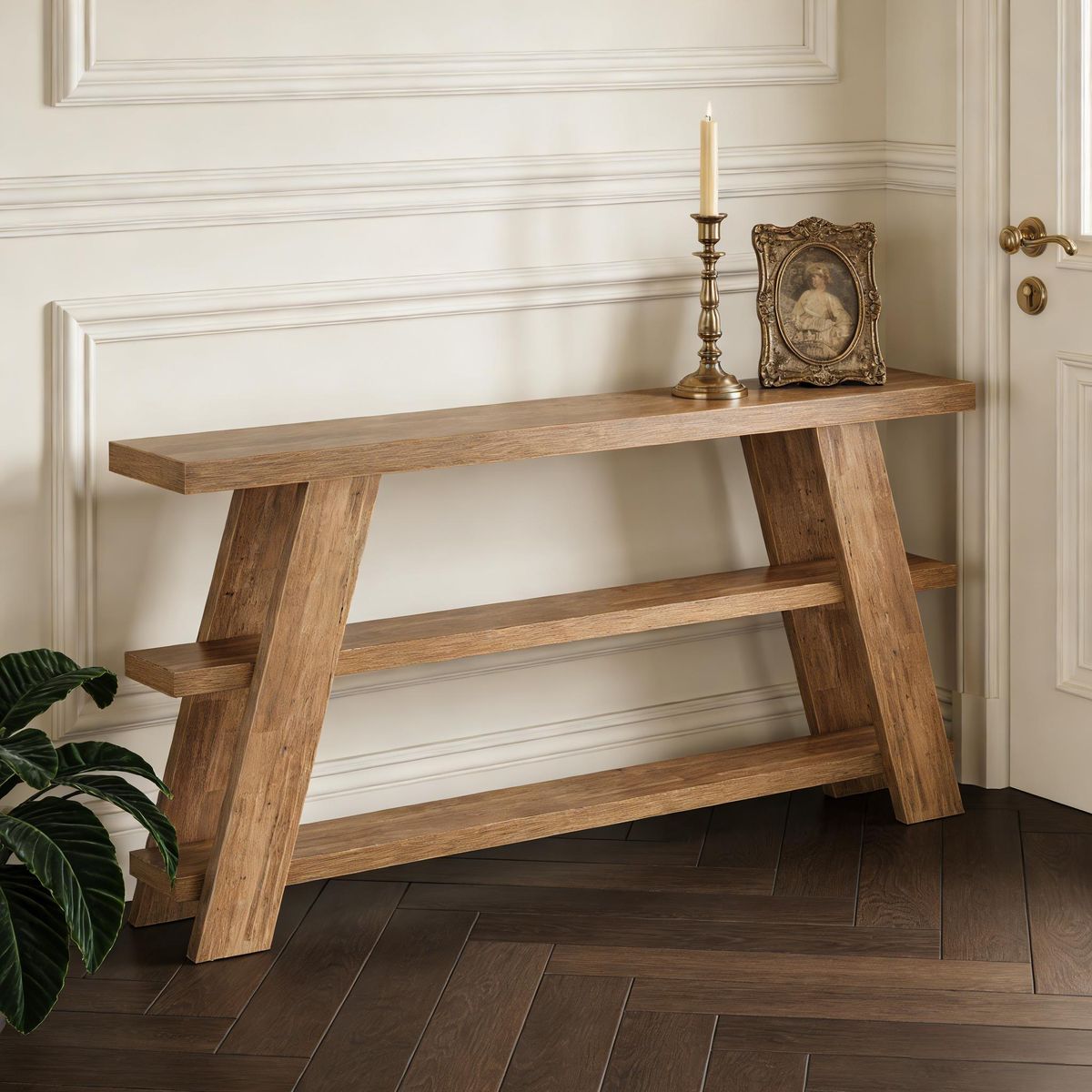 Slim Storage Side Table,3-Tier Console Table,Sofa Table_maomaolike.com