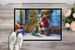 Australian Cattle Dog And Santa Claus Doormat Front Door Mat Indoor Outdoor Rugs For Entryway, Non Slip Washable Low Pile, 24H X 36W_maomaolike.com