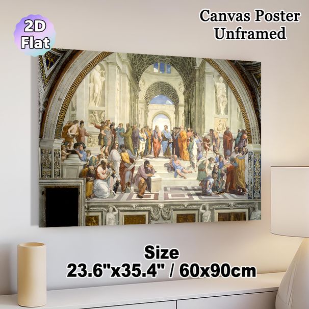 Ancient Greek Philosophers Classic Masterpiece Painting Poster, Exquisite Renaissance-style Grand Scholar Gathering Poster, Timeless Artistic Piece_maomaolike.com
