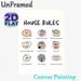 House Rules Painting Poster, Soft-toned Cute Hand-drawn Style Poster, Warm Family Behavioral Guidelines Decor Ideal For Home Living Spaces_maomaolike.com