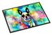 Boston Terrier Hippie Dawg Doormat Front Door Mat Indoor Outdoor Rugs For Entryway, Non Slip Washable Low Pile, 24H X 36W_maomaolike.com