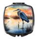 Blue Heron Setting Sun Compact Mirror Decorative Travel Makeup Mirror For Women Girls Gifts Pocket Makeup Mirror Folding Handheld_maomaolike.com