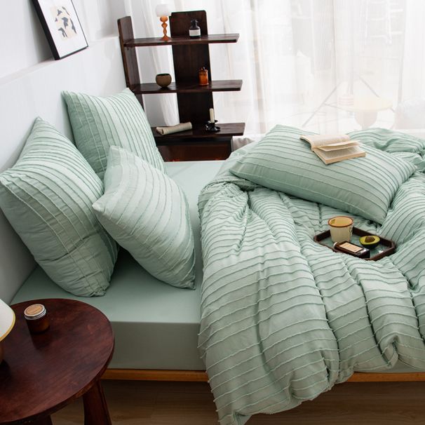 Quilt Cover Pillowcase Three Piece Set Polyester Cut Flower Home Textile Set_maomaolike.com