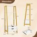 4-Tier Ladder Shelf With 2 Drawers 52.5 Inch Tall Freestanding Bookcase_maomaolike.com