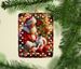 Jack Russell Terrier And Santa Claus Porcelain Ornament Christmas Tree Hanging Decorations For Home Christmas Holiday, Rectangle, Gift, Multicolor_maomaolike.com