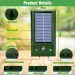 Pigeon Deterrent Solar Powered Ultrasonic Electronic Bird Repellent Strong LED Flashing IP58 Waterproof For Yard Control_maomaolike.com