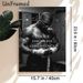 Motivational Boxer Painting Poster, Monochrome Powerful Athlete Locker Room Scene Poster, Inspiring Focus, Discipline, Consistency Quote Ideal For_maomaolike.com