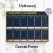Employee Of The Month Painting Poster, Vintage Dark Blue With Gold Accents Poster, Designed To Recognize Monthly Outstanding Staff, Suitable For_maomaolike.com