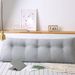 SOGA 120cm Silver Triangular Wedge Bed Pillow Headboard Backrest Bedside Tatami Cushion Home Decor_maomaolike.com