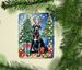 Black Great Dane Christmas Reindeer Porcelain Ornament Christmas Tree Hanging Decorations For Home Christmas Holiday, Rectangle, Gift, Multicolor_maomaolike.com