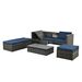 Patio Furniture, Outdoor Furniture, Seasonal PE Wicker Furniture,5 Set Wicker Furniture With Plywood Coffee Table,with Lift TOP Coffee Table,with Lounger Sofa_maomaolike.com