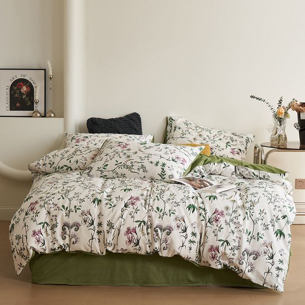 Wholesale INS Fresh All-Cotton French Pastoral Style 4-Piece Nude Color Small Floral Bed & Breakfast Apartment Pure Cotton Four-Pi_maomaolike.com