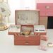 PU Leather Storage Korean Version Multi-layer Cute Drawer Necklace Ring Large Capacity Jewelry Box_maomaolike.com