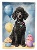 Black Standard Poodle Happy Birthday Garden Flag Mailbox Flag Decorative Yard Flag Banner Outside Patio Artwork Yard Flower Beds, Garden Size, Multicolor_maomaolike.com