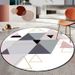 Small Fresh Living Room Sofa Round Mat Nordic Light Luxury Bedroom Carpet 3d Printing Basket Mat Round Bed Mat_maomaolike.com