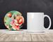Delaware Peach Blossom In Watercolor Large Sandstone Coasters Pack Of 4 Absorbent Round Coasters Decor Gifts For Men Or Women, 4 In, Multicolor_maomaolike.com
