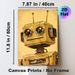 Vintage Robot Painting Poster, Retro Weathered Rusty Robot Illustration Poster, Unique Nostalgic Decor For Home Office, Living Room_maomaolike.com