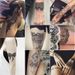 Cross-Border European And American Party Black Hollow Lace Stickers Waterproof Henna Tattoo Top-sale_maomaolike.com