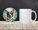 Australian Cattle Dog Luau Large Sandstone Coasters Pack Of 4 Absorbent Round Coasters Decor Gifts For Men Or Women, 4 In, Multicolor_maomaolike.com