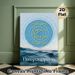 Ho'oponopono Hawaiian Prayer Painting Poster, Serene Ocean-themed Poster, Soft Blue Wave Ripple With Uplifting Spiritual Script, Calming Decor For_maomaolike.com