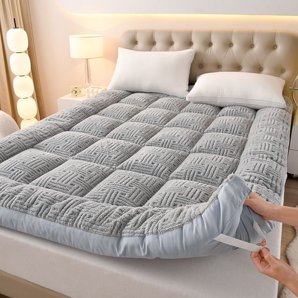 Cross-Border Thickened Warm Lamb Wool Student Dormitory Fleece Soft Cushion Winter Tatami Bed Mattress Pad_maomaolike.com