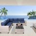 7-Piece Outdoor Patio Furniture Sets, All-Weather Wicker Rattan Sectional Sofa, Modern Two Glass Coffee Table And Washable Seat Cushion(Grey White-Blue)_maomaolike.com