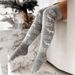 Christmas Autumn and Winter Snowflake Elk Long Knitted Over the Knee Stacked Socks Women 020_maomaolike.com