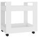 White Wood Composite Office Trolley - Compact Storage Solution For Organizing Paper Clutter_maomaolike.com
