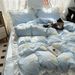 2026 Spring Summer New Skin-Friendly Brushed Washed Cotton Embroidered Korean Style Lace Skirt Bed Sheet_maomaolike.com