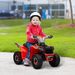 6V Electric Toy Car With Forward Backward, Wear-Resistant Wheels For Ages 18-36 Months, Red_maomaolike.com